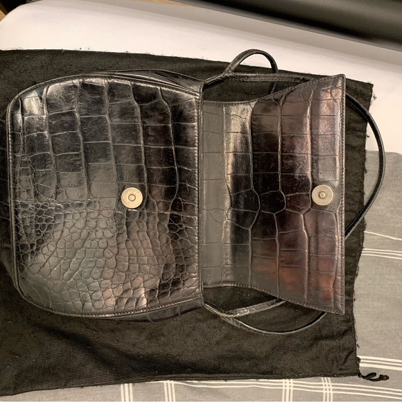 Authentic Gianni Versace black leather shoulder bag - Picture 5 of 6